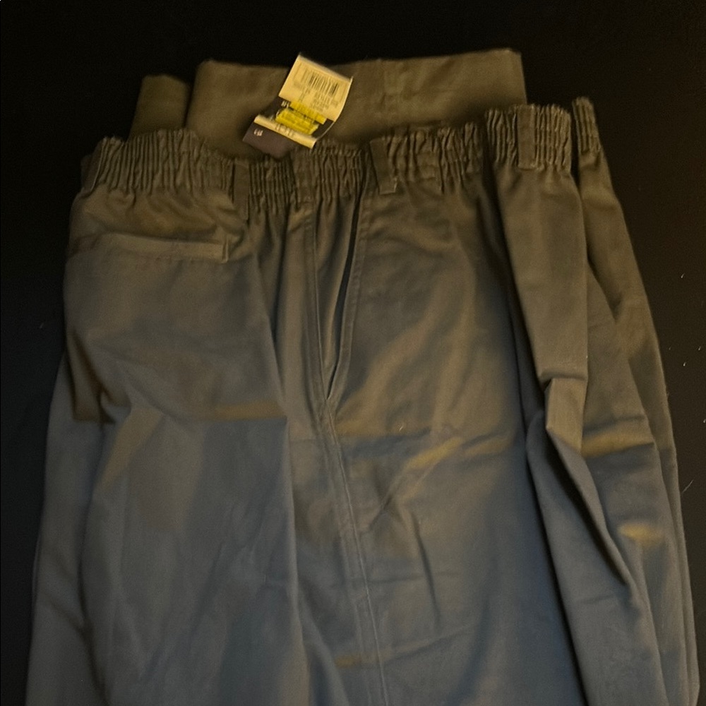 Gray Elastic Waist Pants